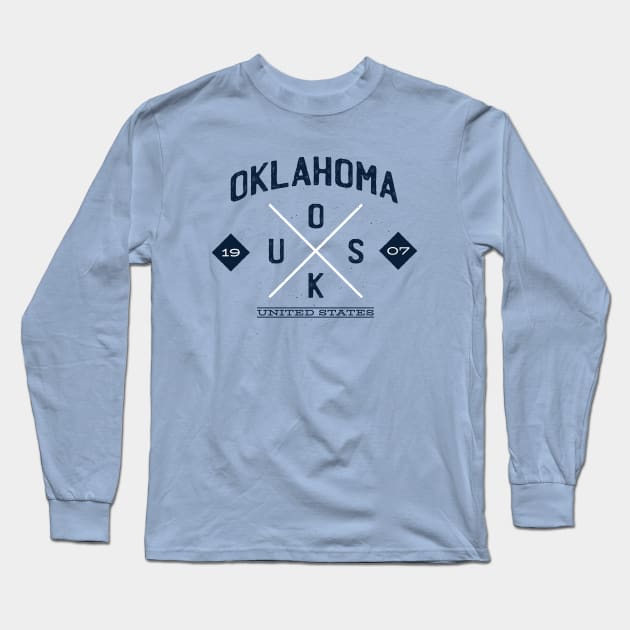 Oklahoma Hipster Long Sleeve T-Shirt by LR_Collections